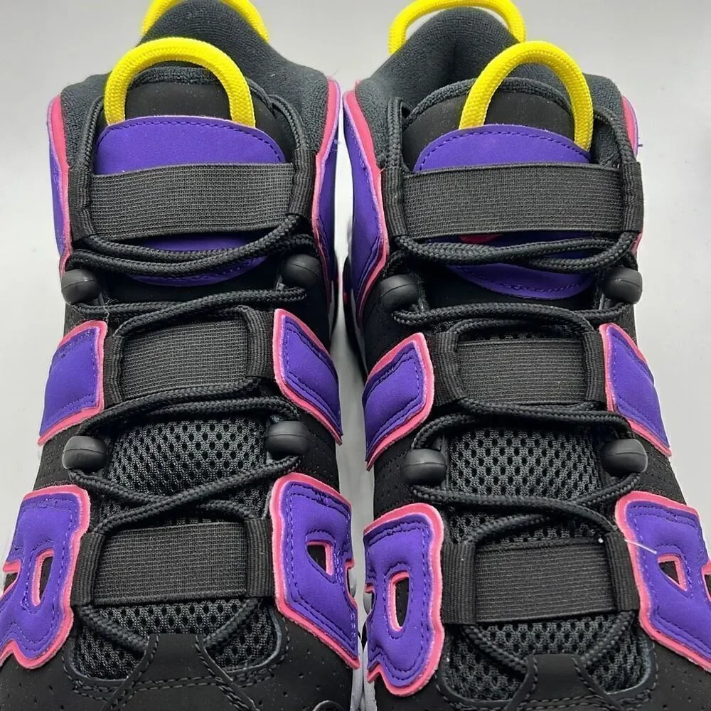 Nike Air More Uptempo '96-Black/Court Purple/Hyper Pink/Multi-NWB-Men 11.5 - Picture 7 of 10